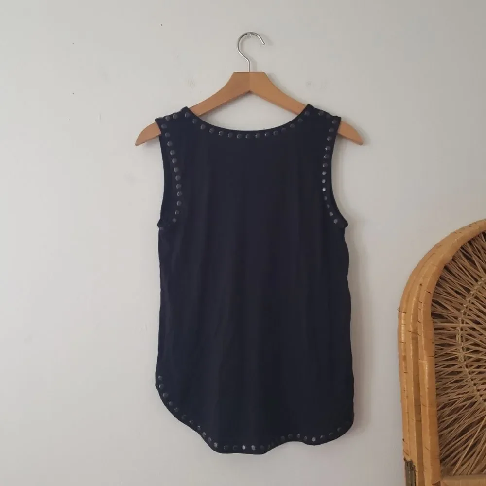 J. Crew Black Medallion Tank XS